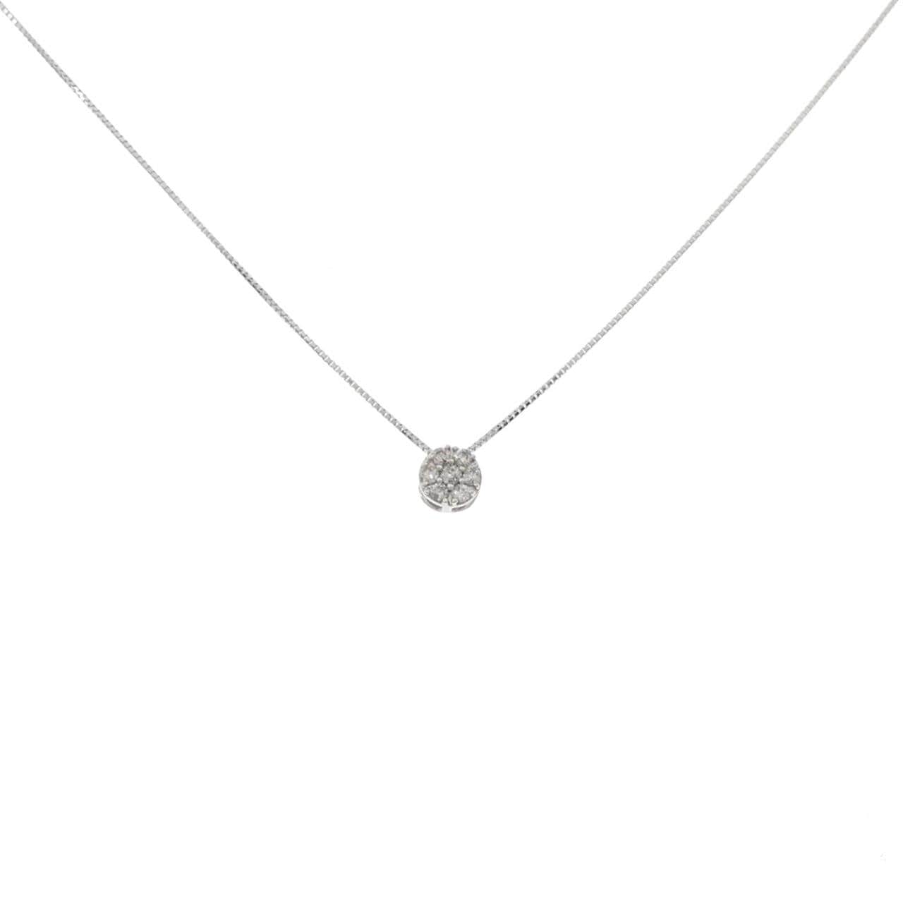 K18WG ダイヤモンド ネックレス 0.20CT