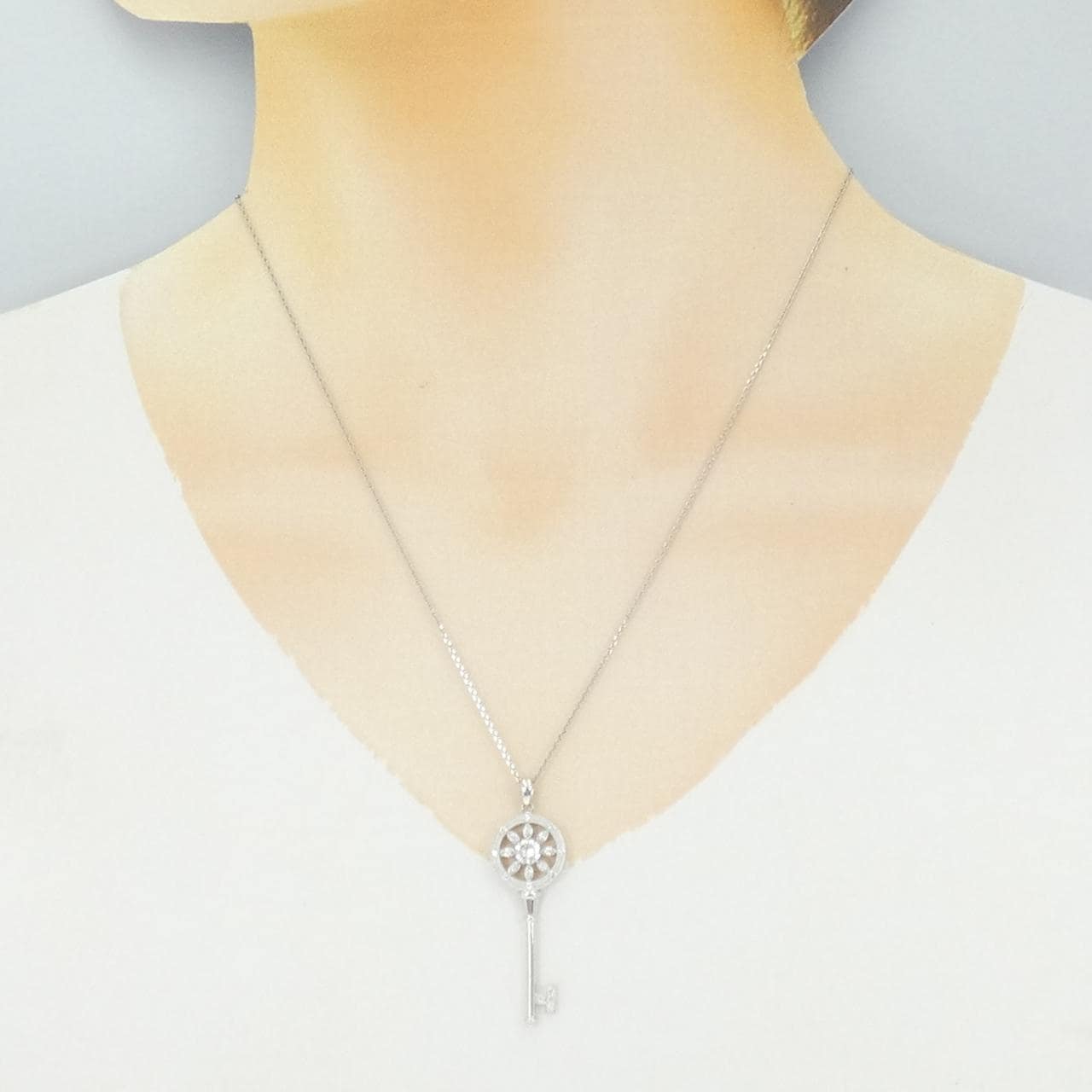 【新品】PT900/PT850 ダイヤモンド ネックレス 0.353CT D SI2 Good