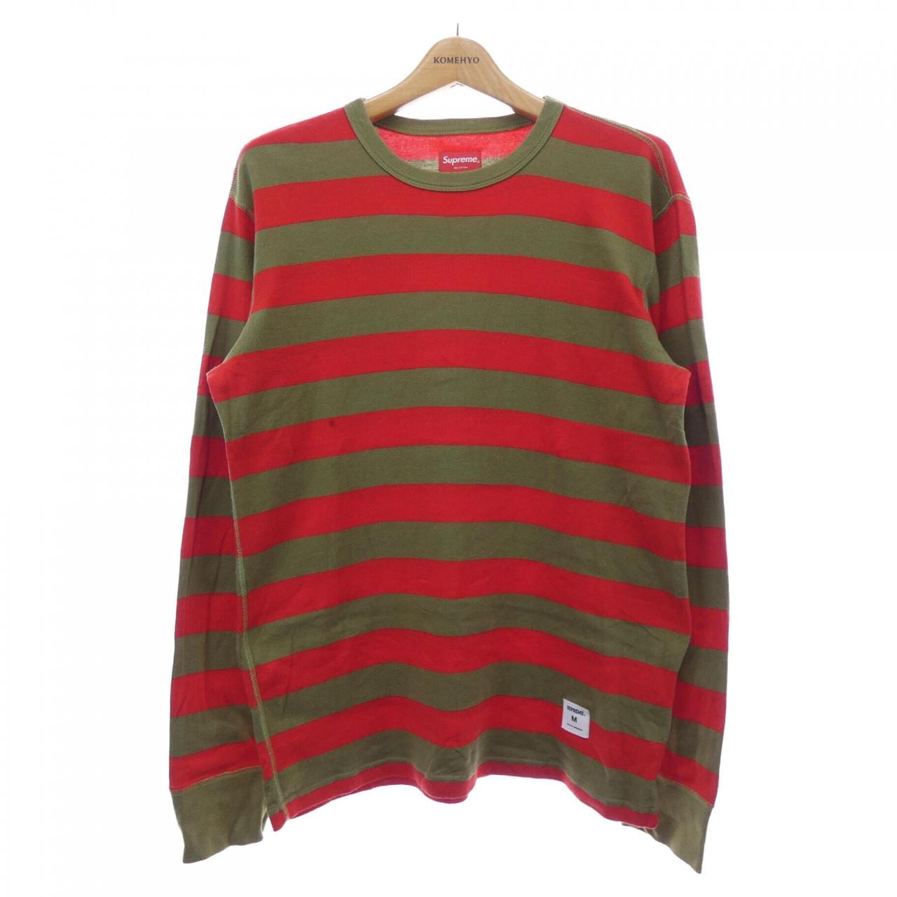 シュプリーム SUPREME STRIPED THERMAL Tシャツ