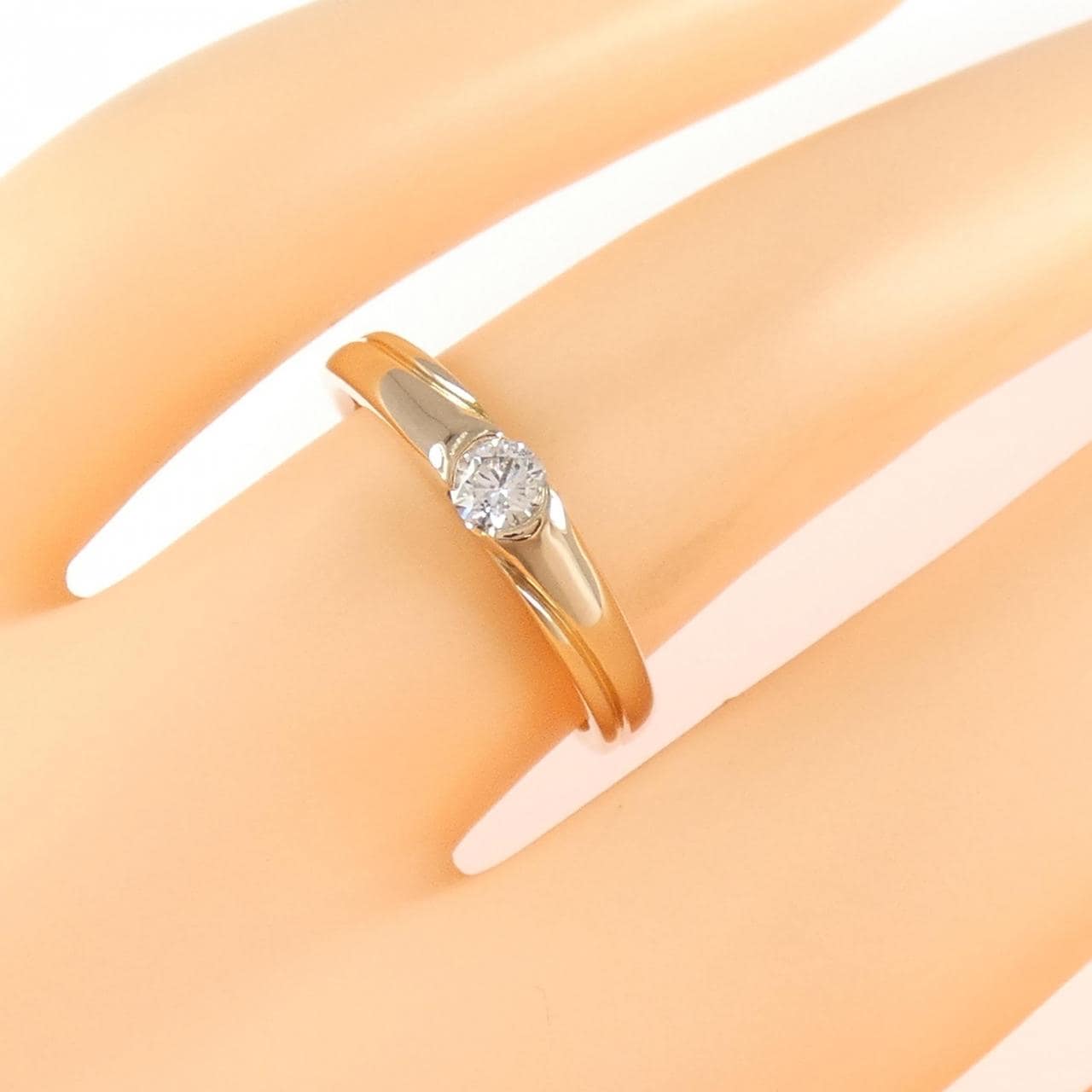 K18PG ダイヤモンド リング 0.15CT