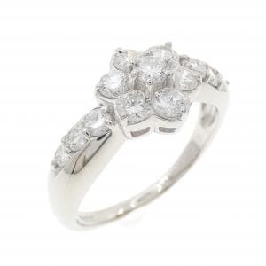 PT900 フラワー ダイヤモンド リング 1.02CT
