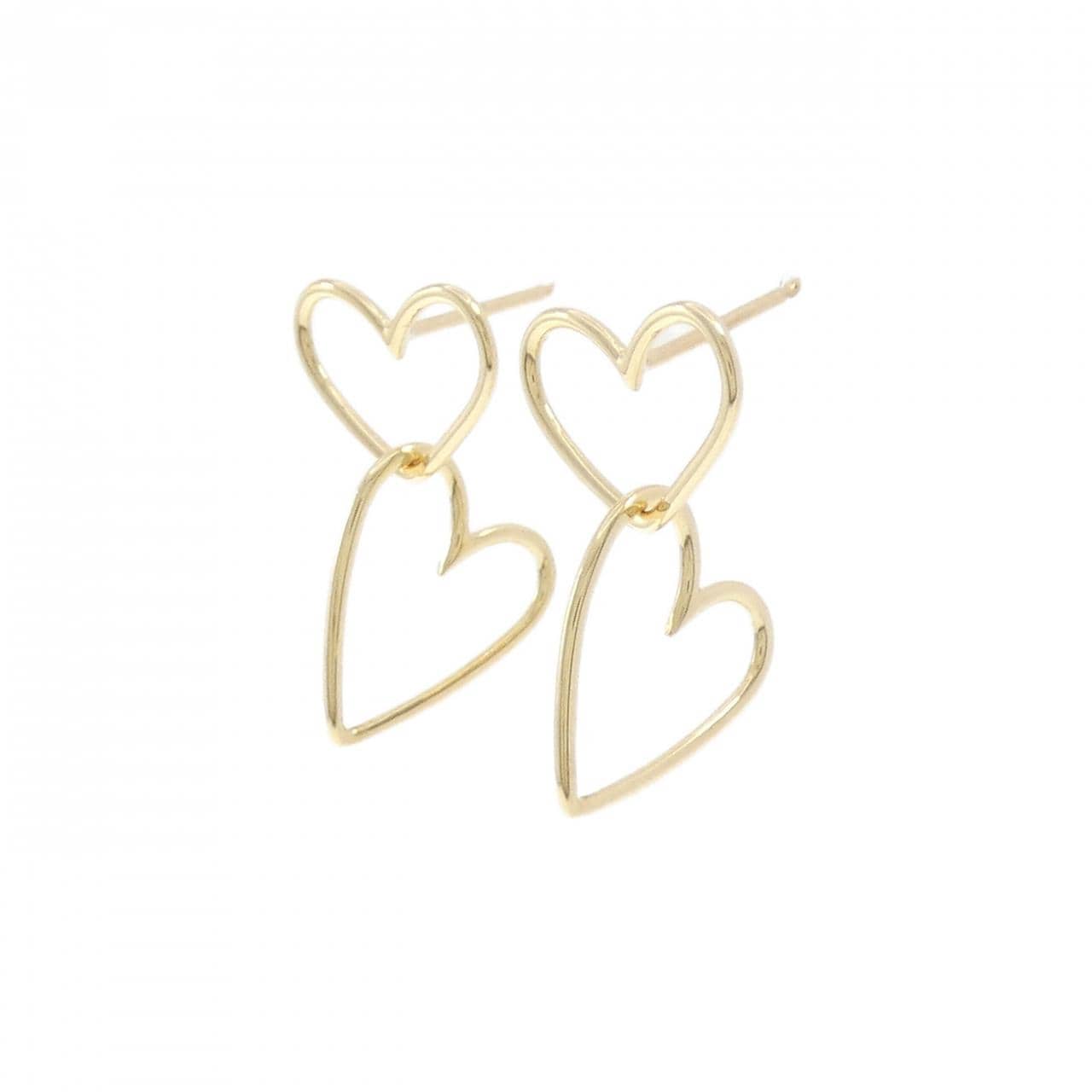 コメ兵｜アーカー Wハート ピアス｜AHKAH｜ブランドジュエリー｜ピアス