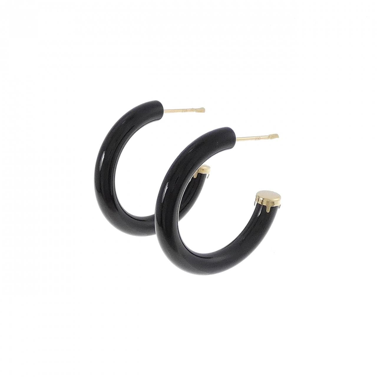 [BRAND NEW] K18YG onyx earrings