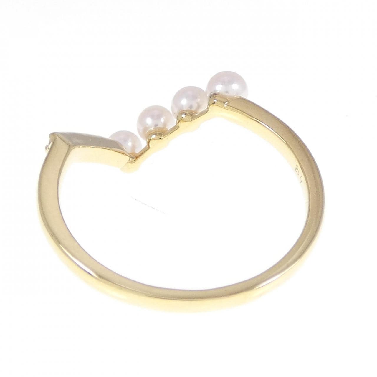 [BRAND NEW] K18YG Akoya pearl ring