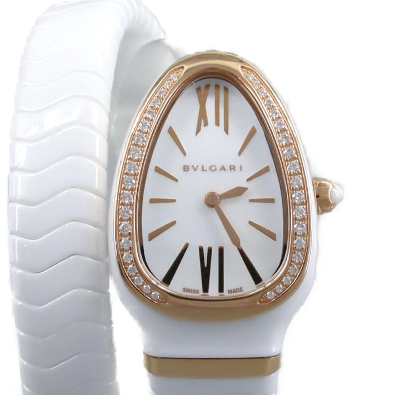 ブルガリ セルペンティスピ-ガ セラミックxPG/D Sサイズ SPC35WG/SPC35WGDWCGD1.1T セラミックxPG クォーツ