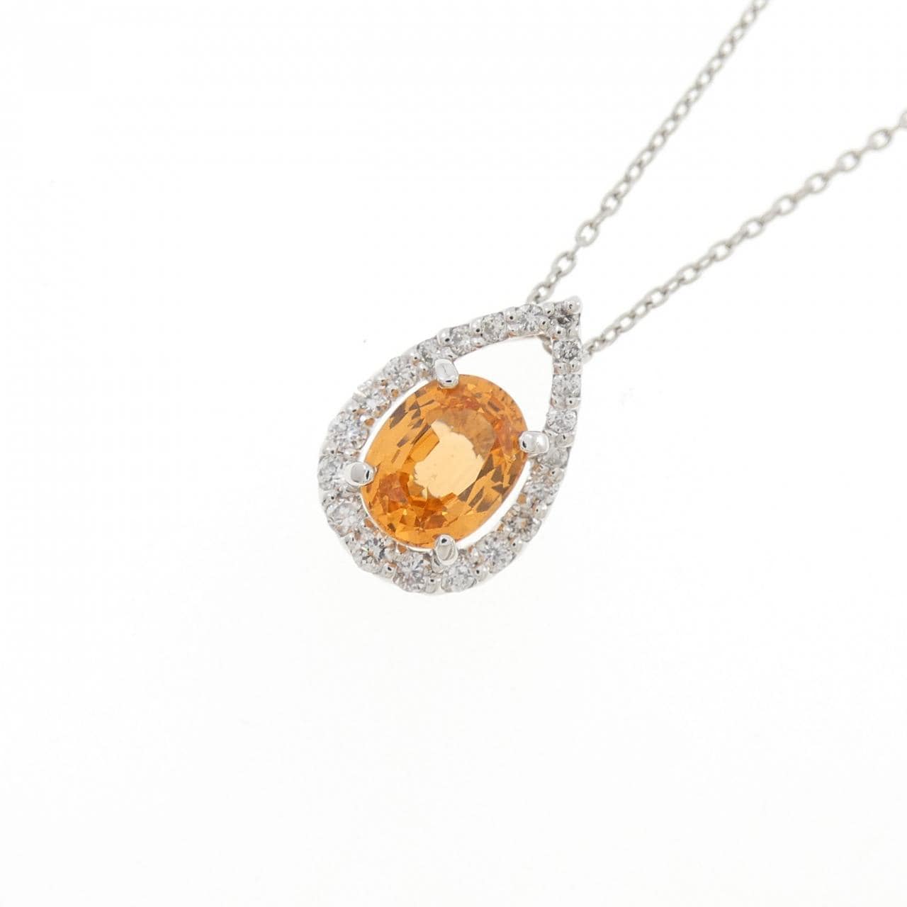 PT900/PT850 ガーネット ネックレス 1.21CT