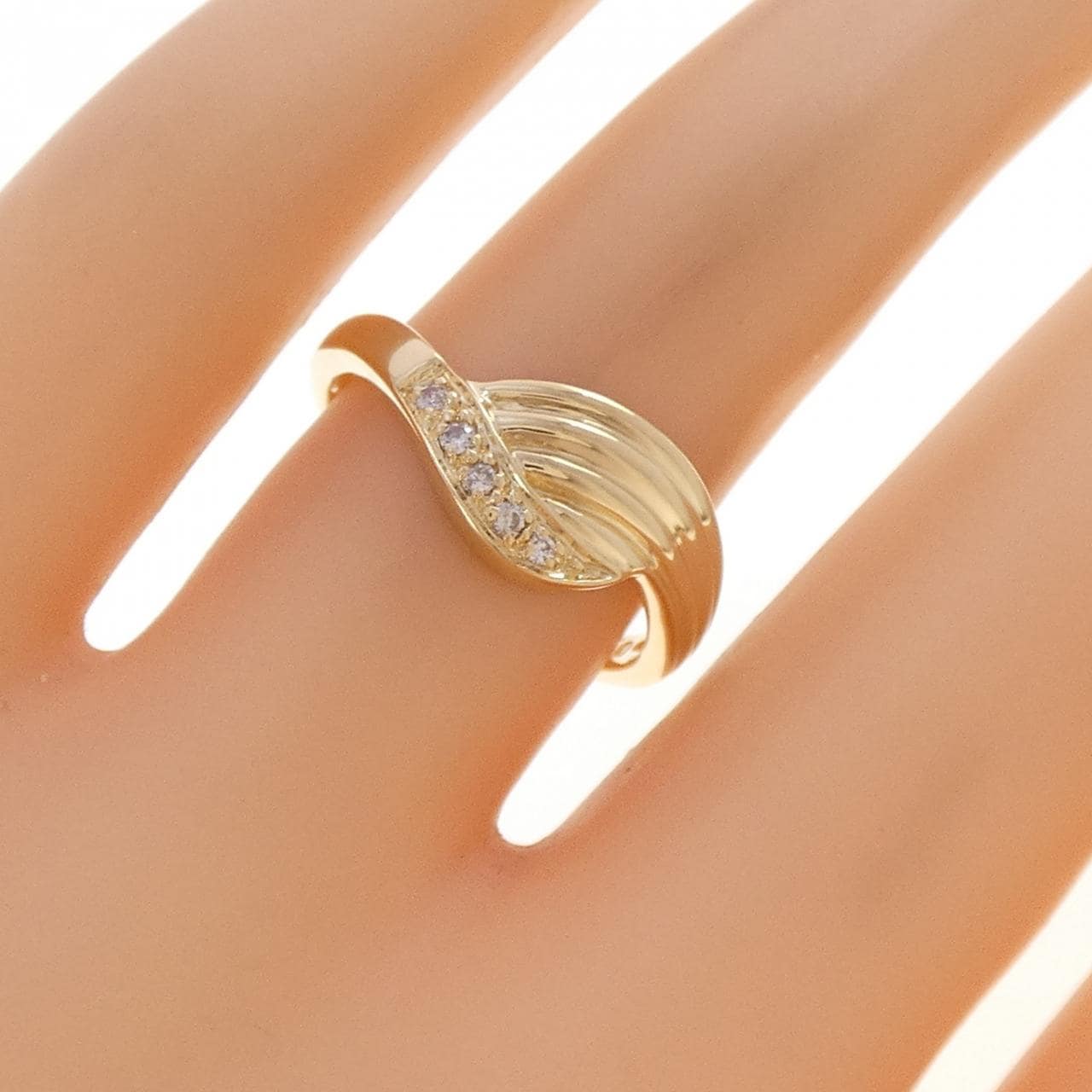 K18YG ダイヤモンド リング 0.05CT