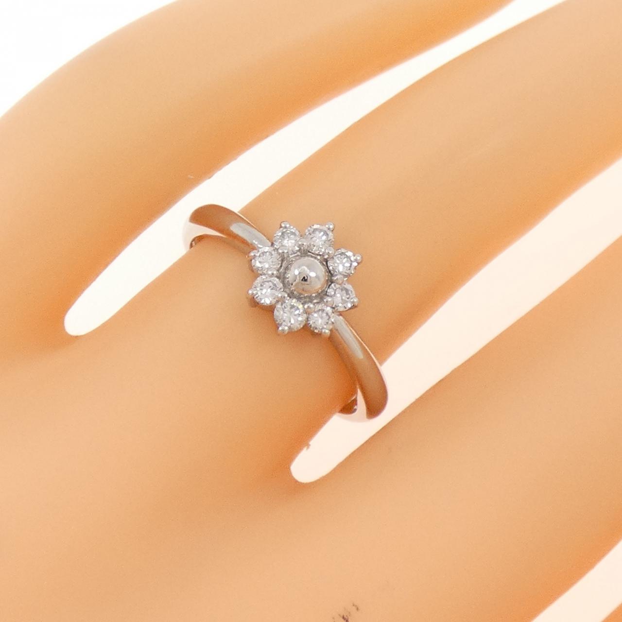 PT900 フラワー ダイヤモンド リング 0.24CT