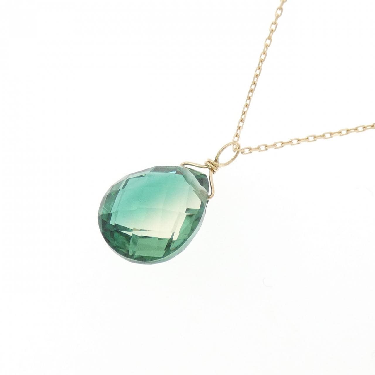 K10YG 合成クオーツ ネックレス