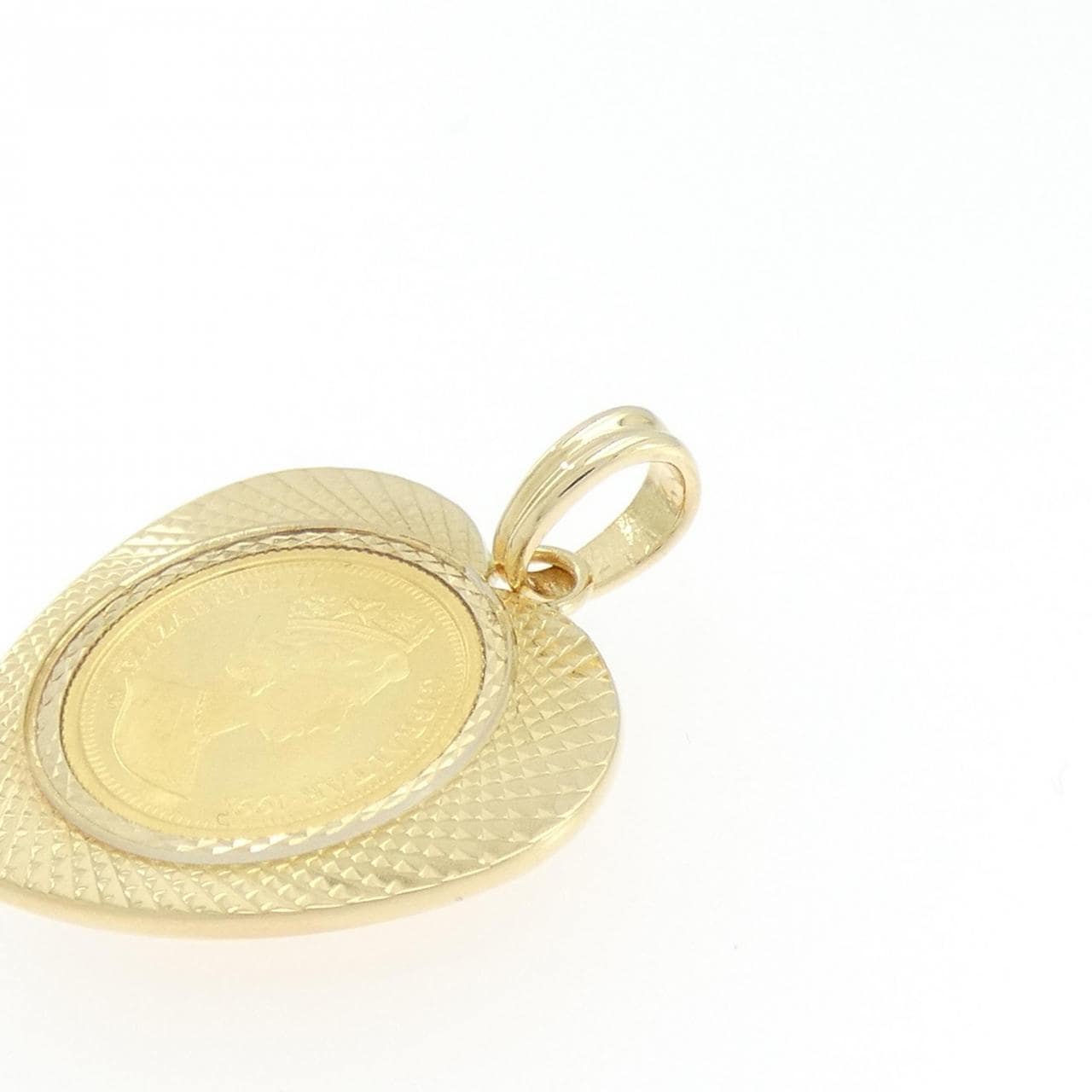 K18YG(枠) コイン ペンダント