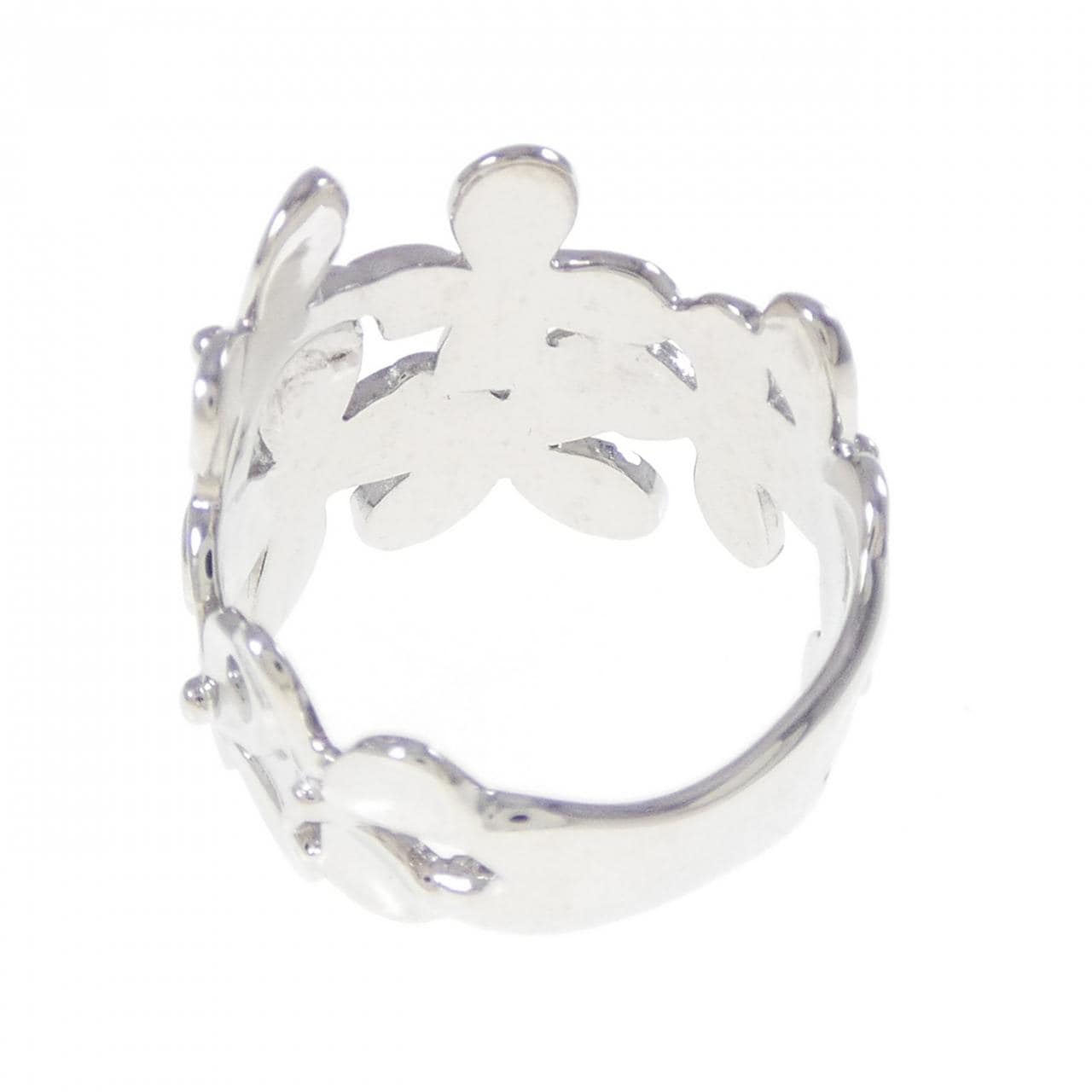 K18WG フラワー リング