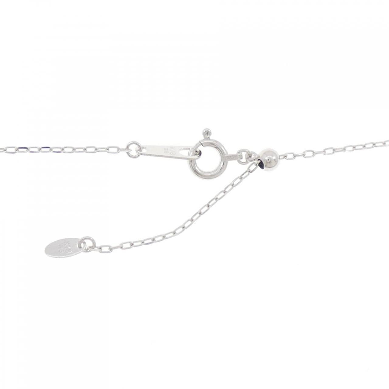 K18WG クロス ダイヤモンド ネックレス 0.05CT