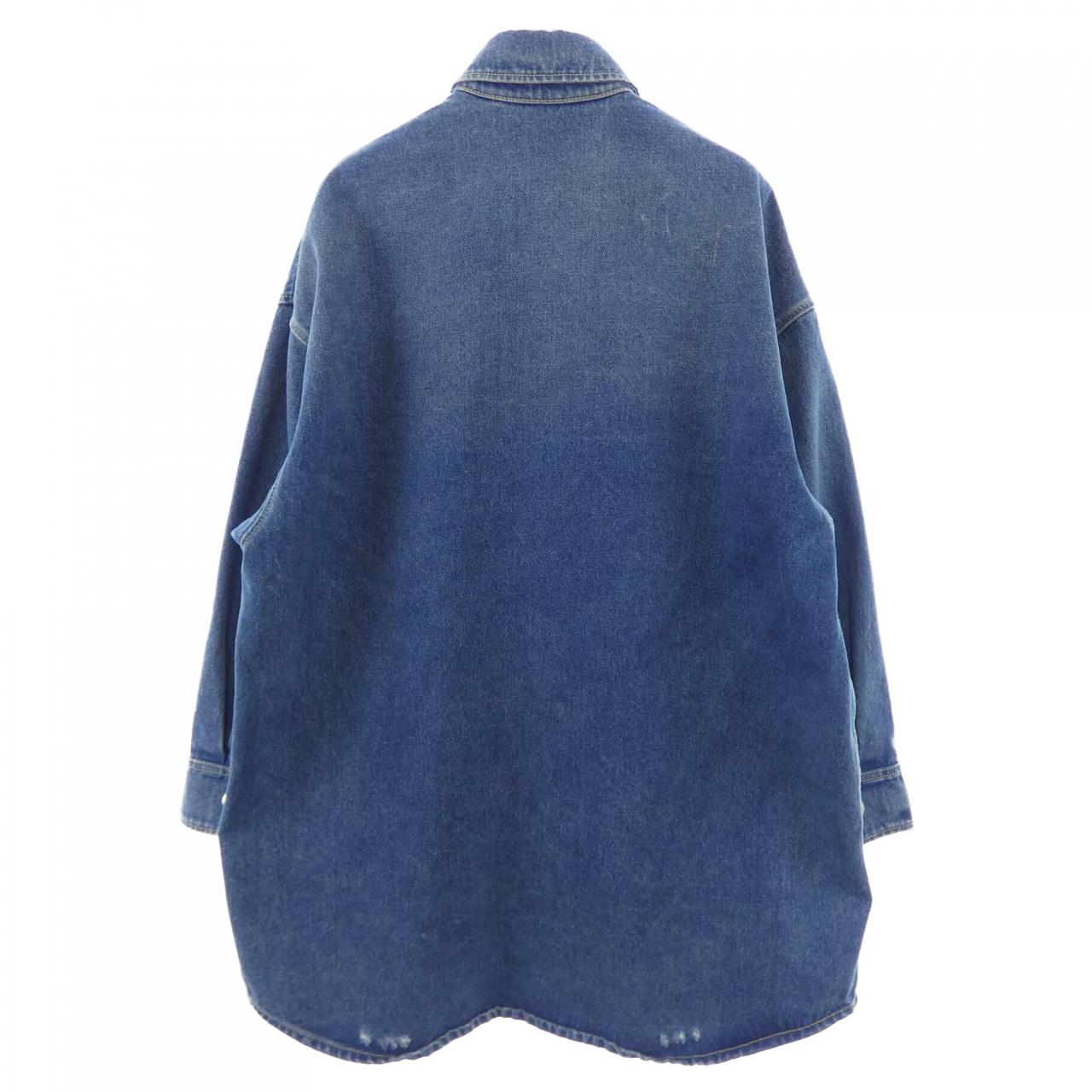 プラダ PRADA トライアングルロゴ オーバーサイズ オーガニックデニムシャツ GFC036 S212 1ZAB シャツ