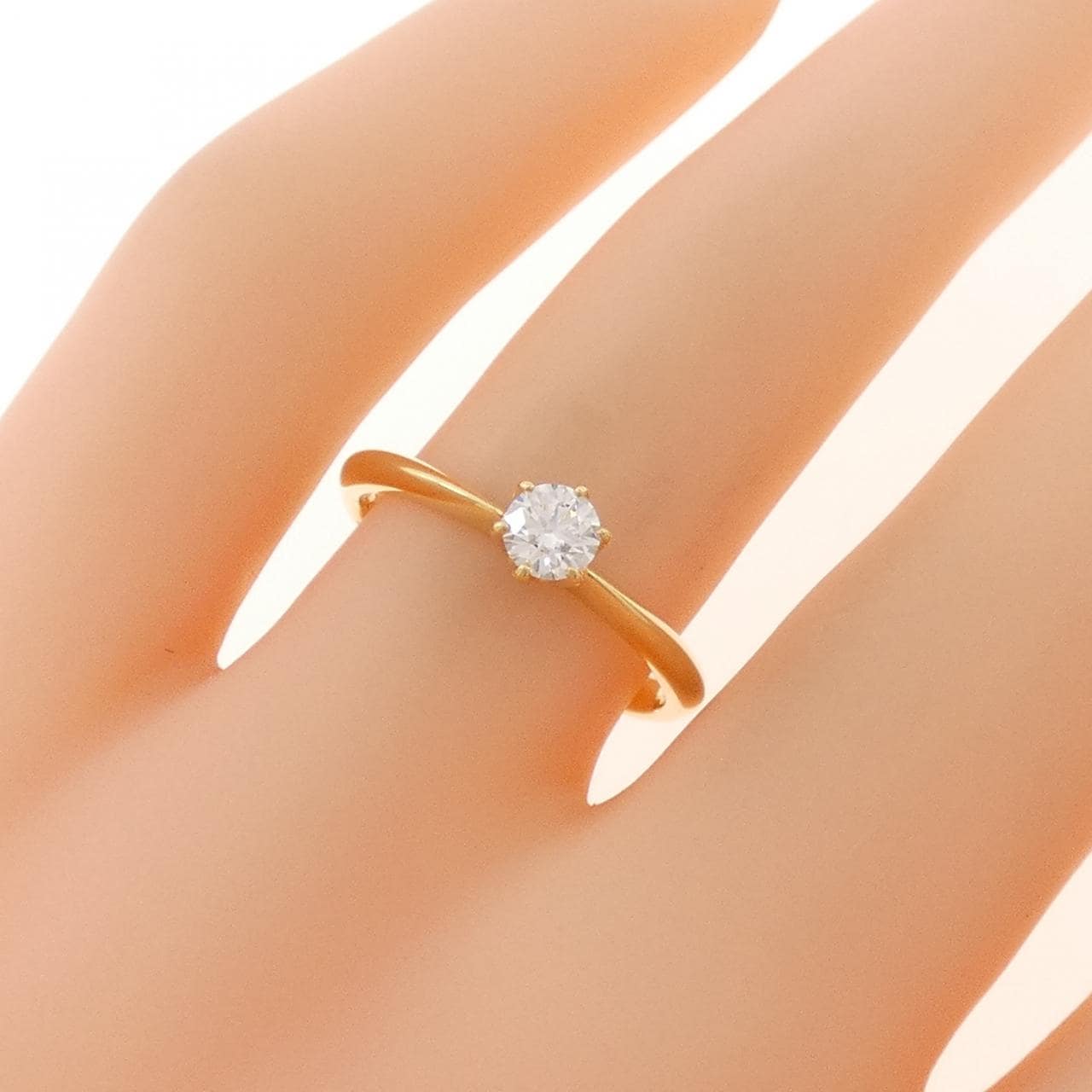 K18YG ダイヤモンド リング 0.218CT E VS2 EXT H＆C