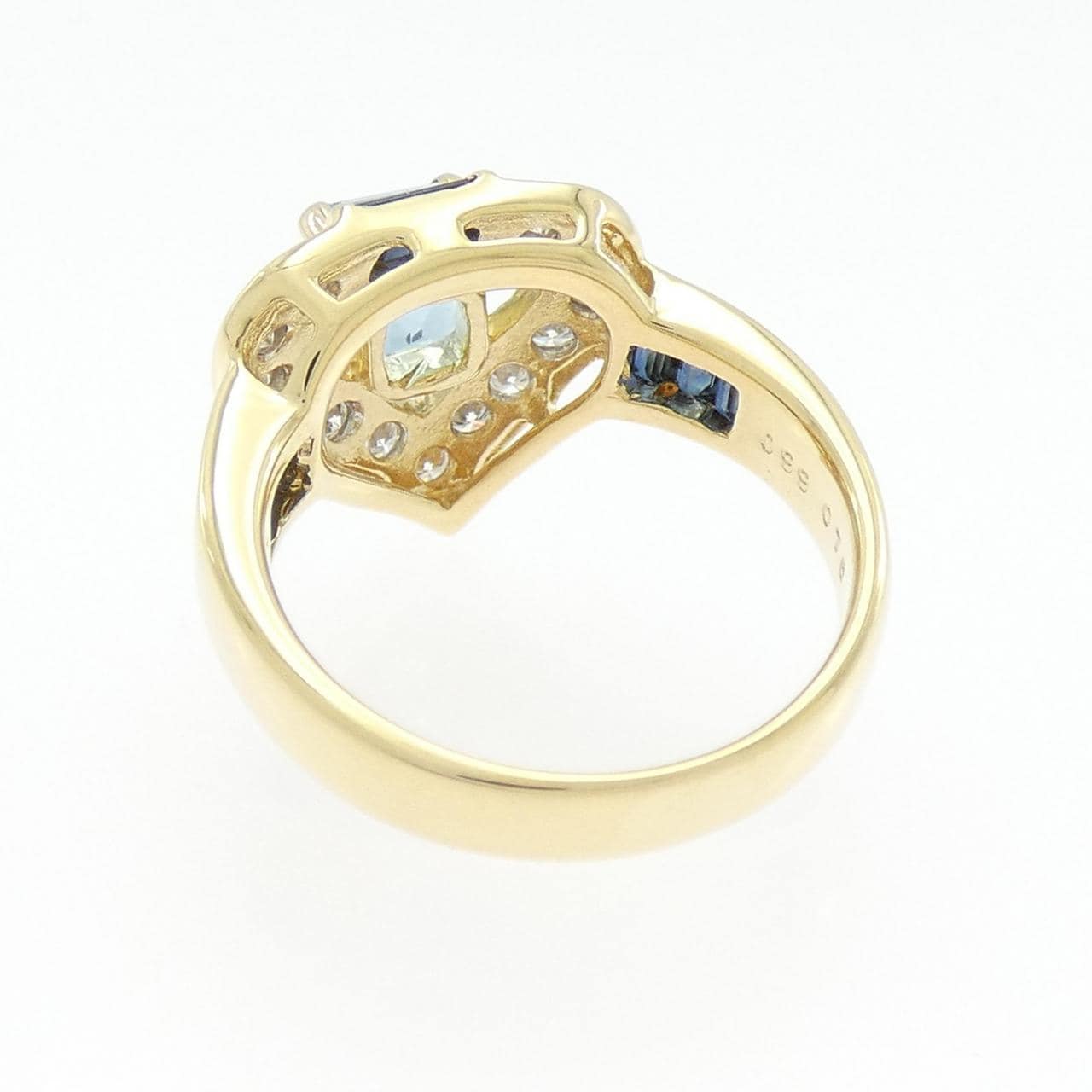 K18YG アクアマリン リング 0.99CT