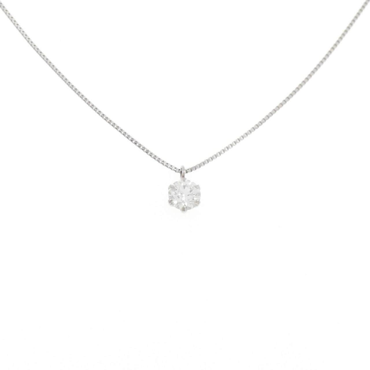 PT900/PT850 ソリティア ダイヤモンド ネックレス 0.20CT