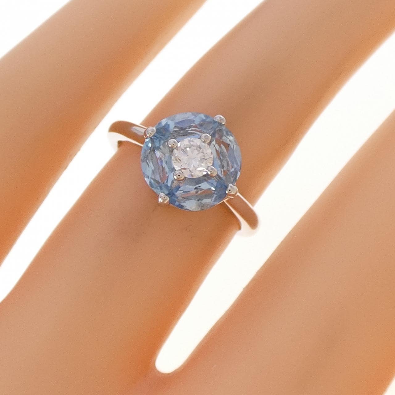 PT900 アクアマリン リング 0.88CT