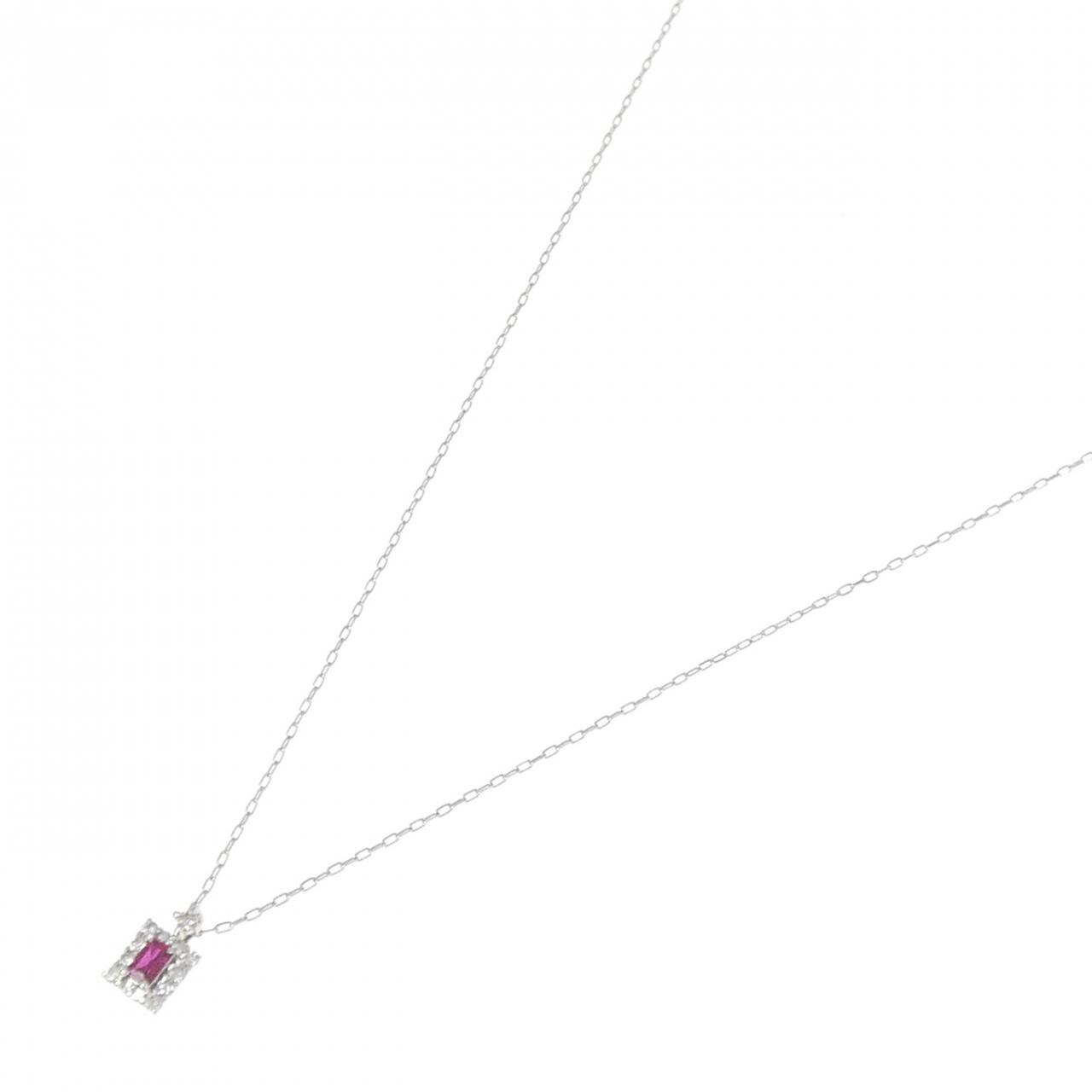 [新品] PT 红宝石项链 0.09CT