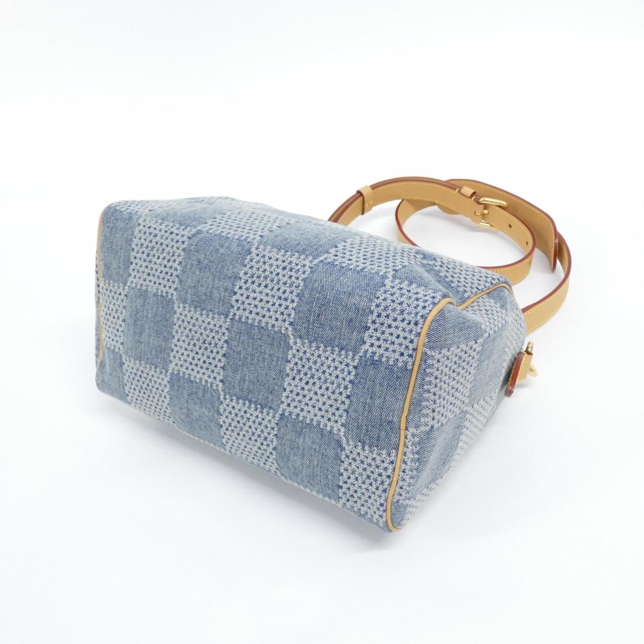 ルイヴィトン ダミエ デニム 3D スピーディ バンドリエール 25cm N40700 バッグ