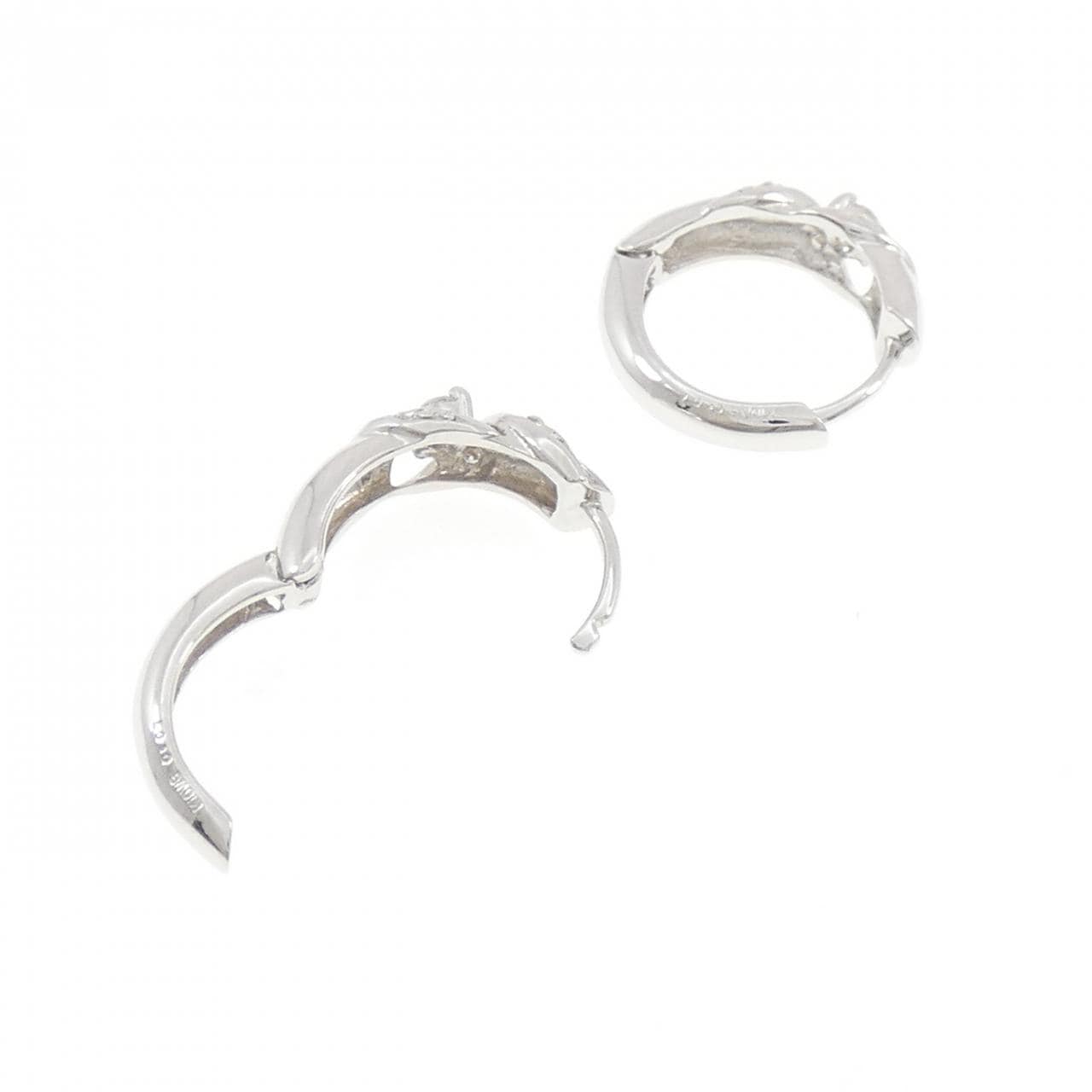 K10WG ダイヤモンド ピアス 0.14CT