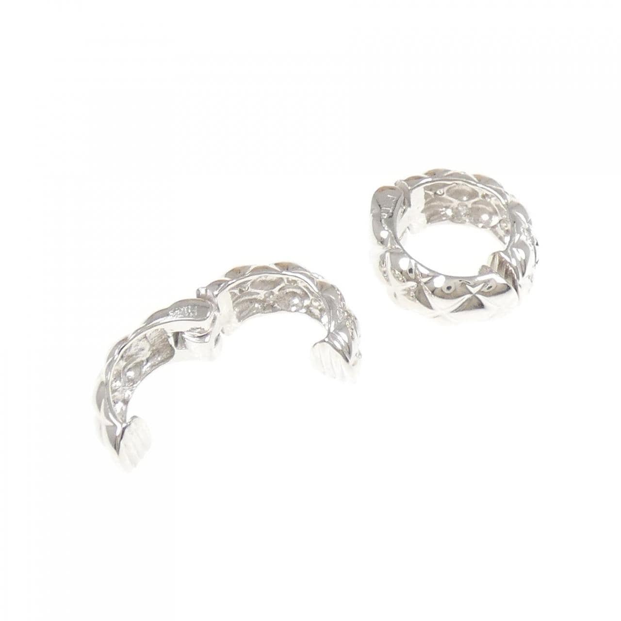 K18WG ダイヤモンド イヤリング 0.20CT