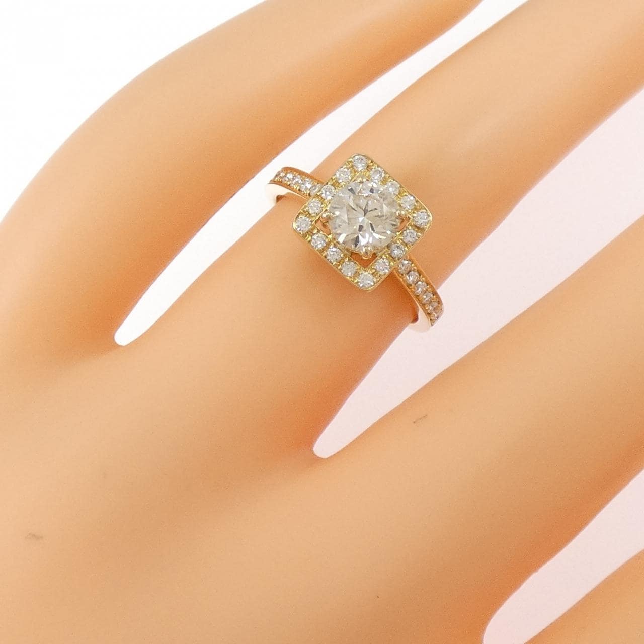 K18YG ダイヤモンド リング 0.617CT