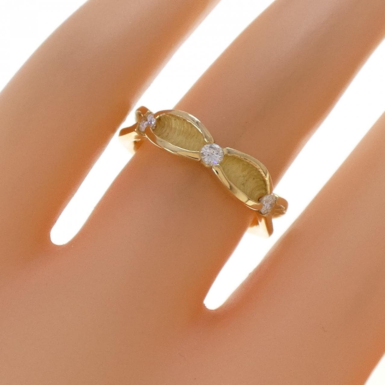 K18YG ダイヤモンド リング 0.15CT