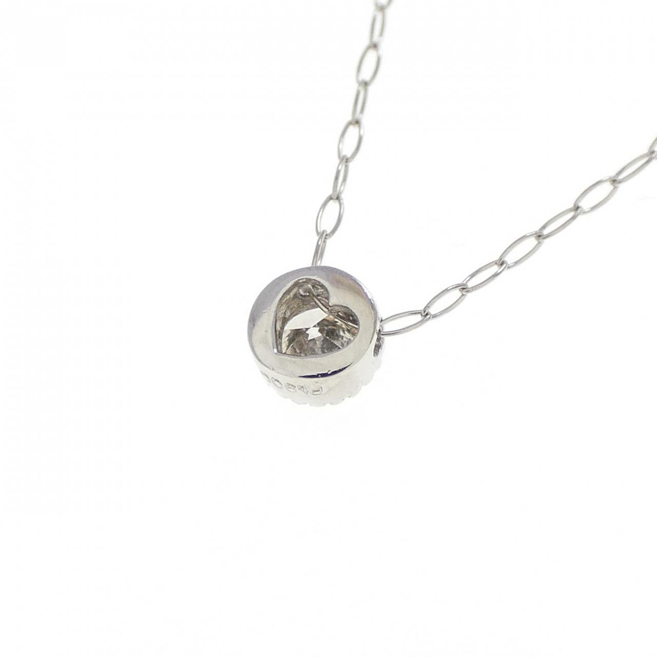 PT900/PT850 ソリティア ダイヤモンド ネックレス 0.08CT