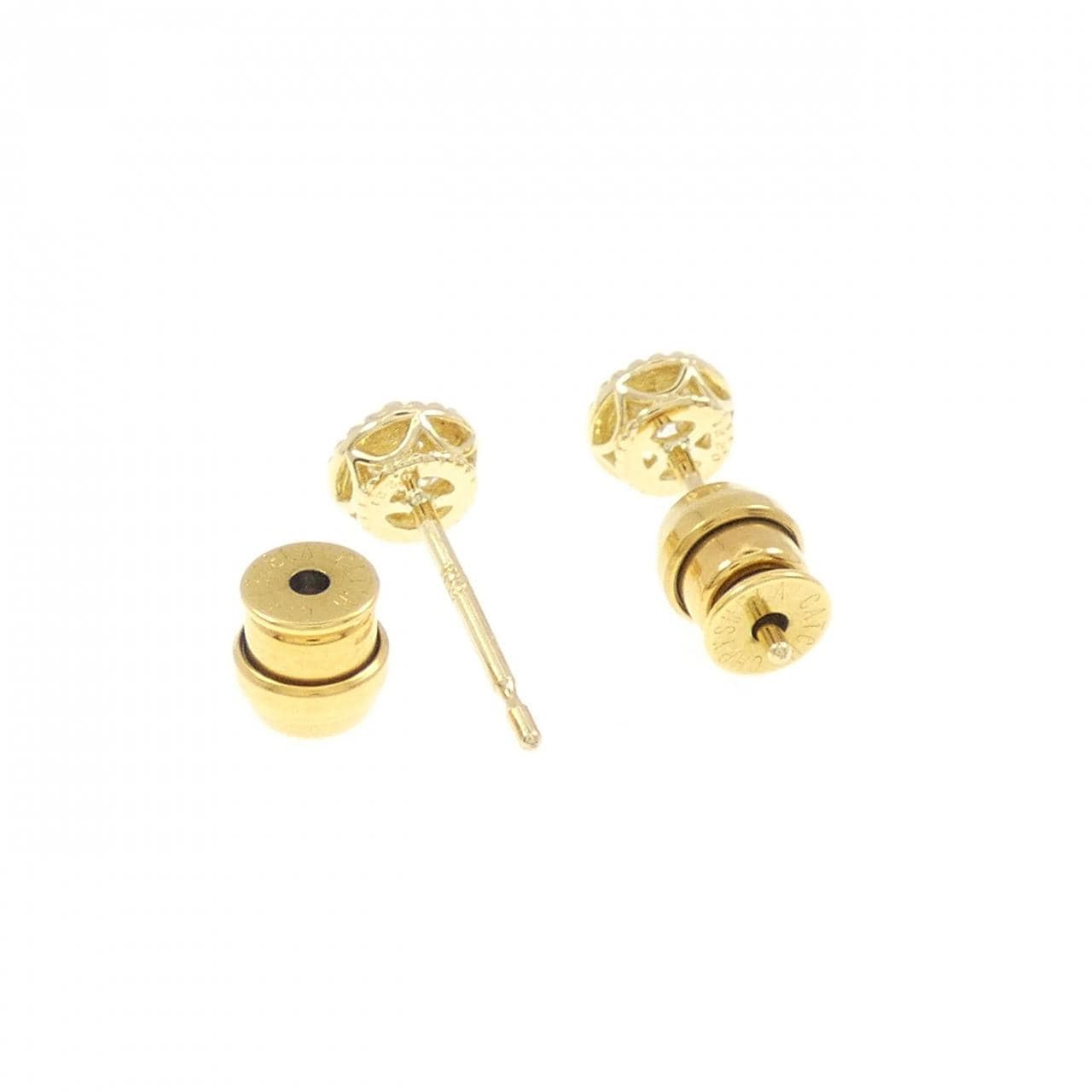 [Remake] K18YG/ST Diamond Earrings 0.221CT 0.221CT G VS1 VG-Good