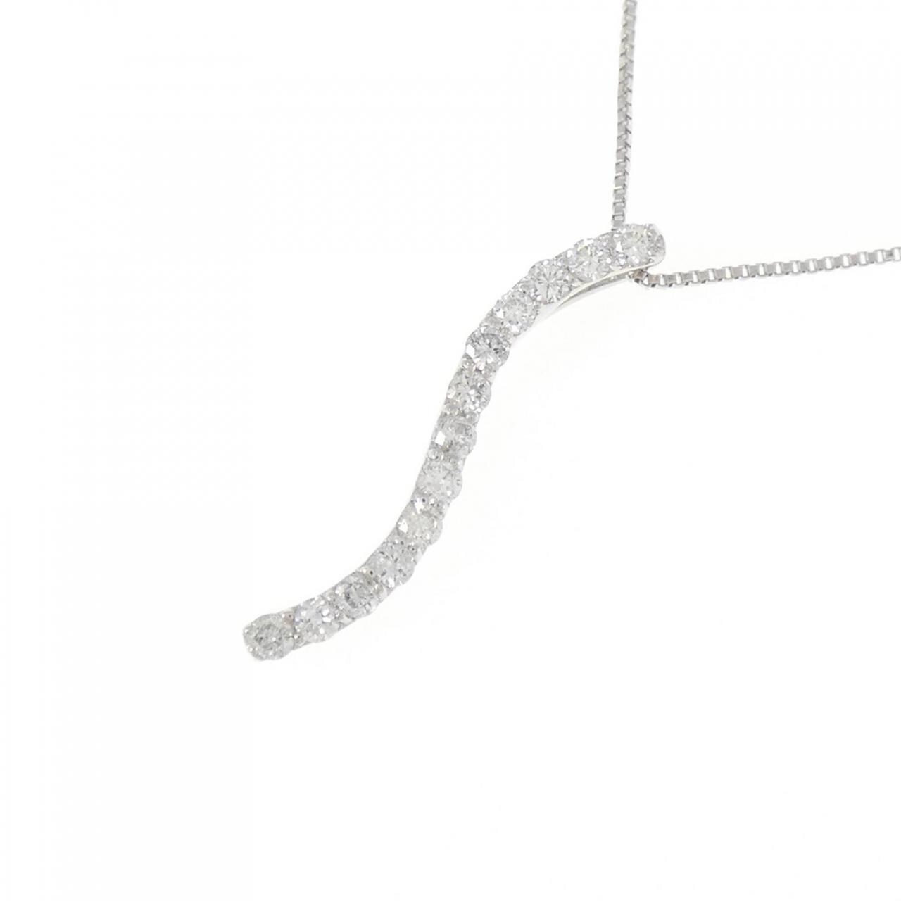 K18WG ダイヤモンド ネックレス 0.25CT