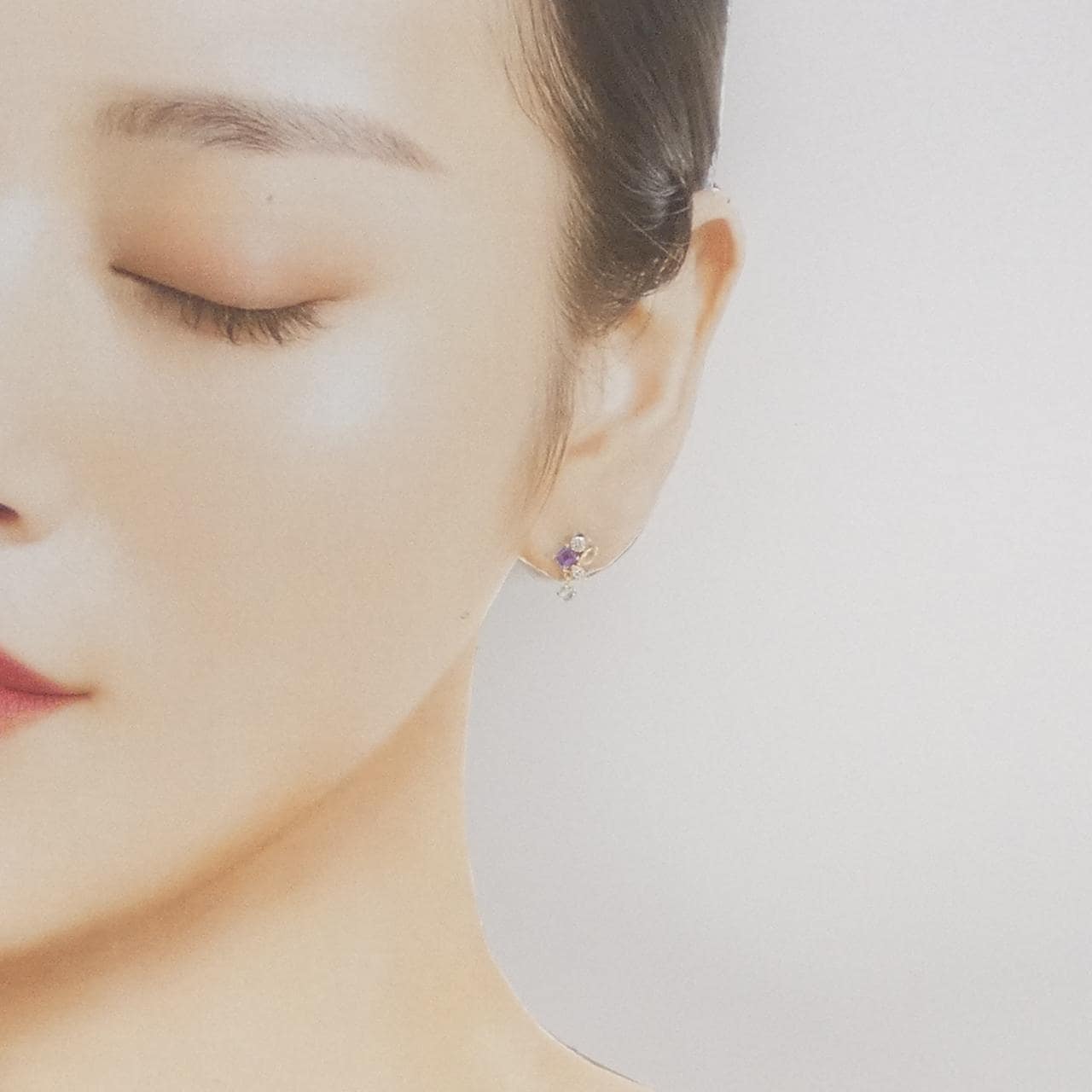 【新品】K10YG カラーストーン ピアス