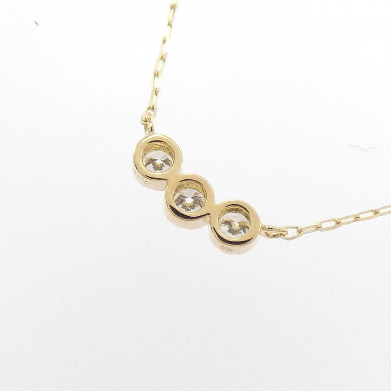 【リメイク】K18YG ダイヤモンド ネックレス 0.10CT