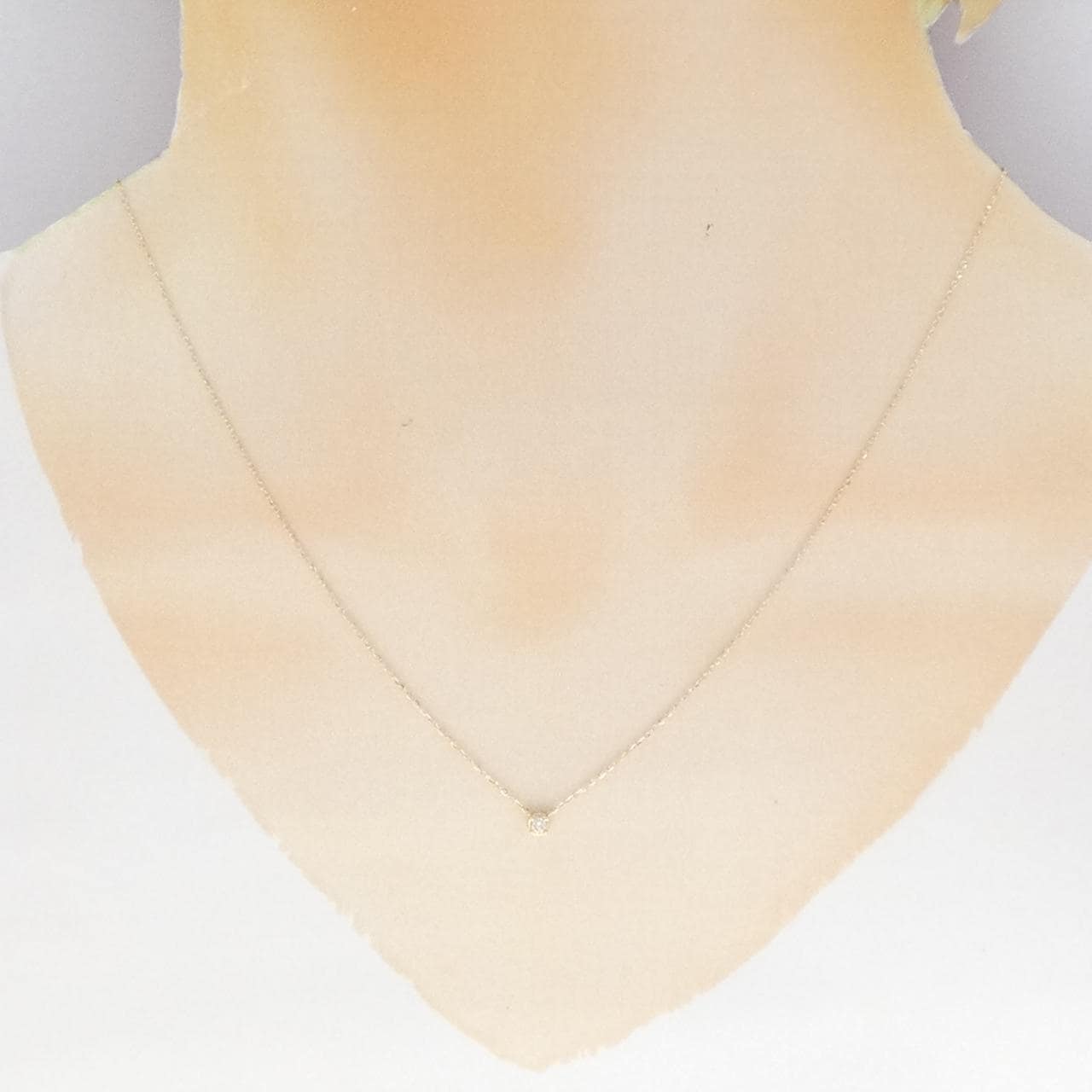 アガット ダイヤモンド ネックレス 0.03CT