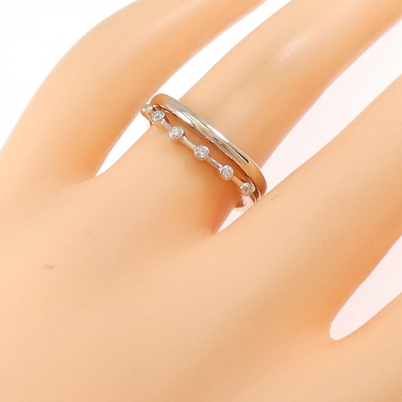 K18PG ダイヤモンド リング