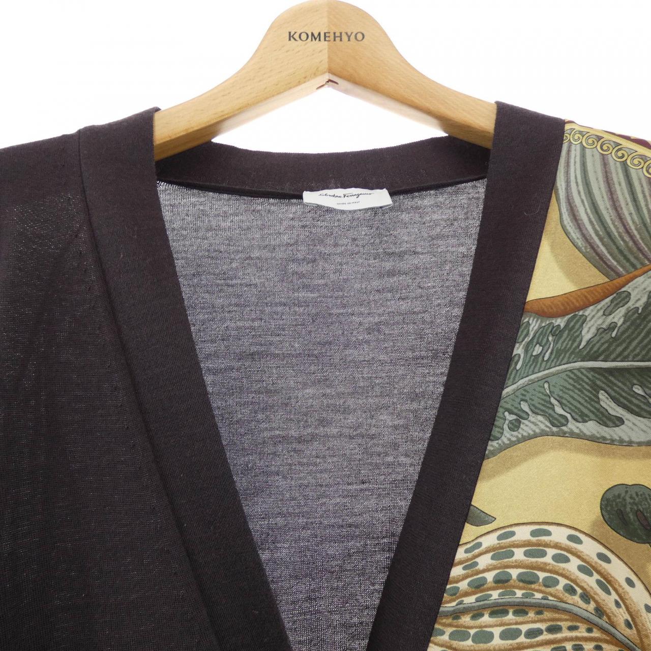 サルヴァトーレフェラガモ SALVATORE FERRAGAMO 0740075 ロングカーディガン