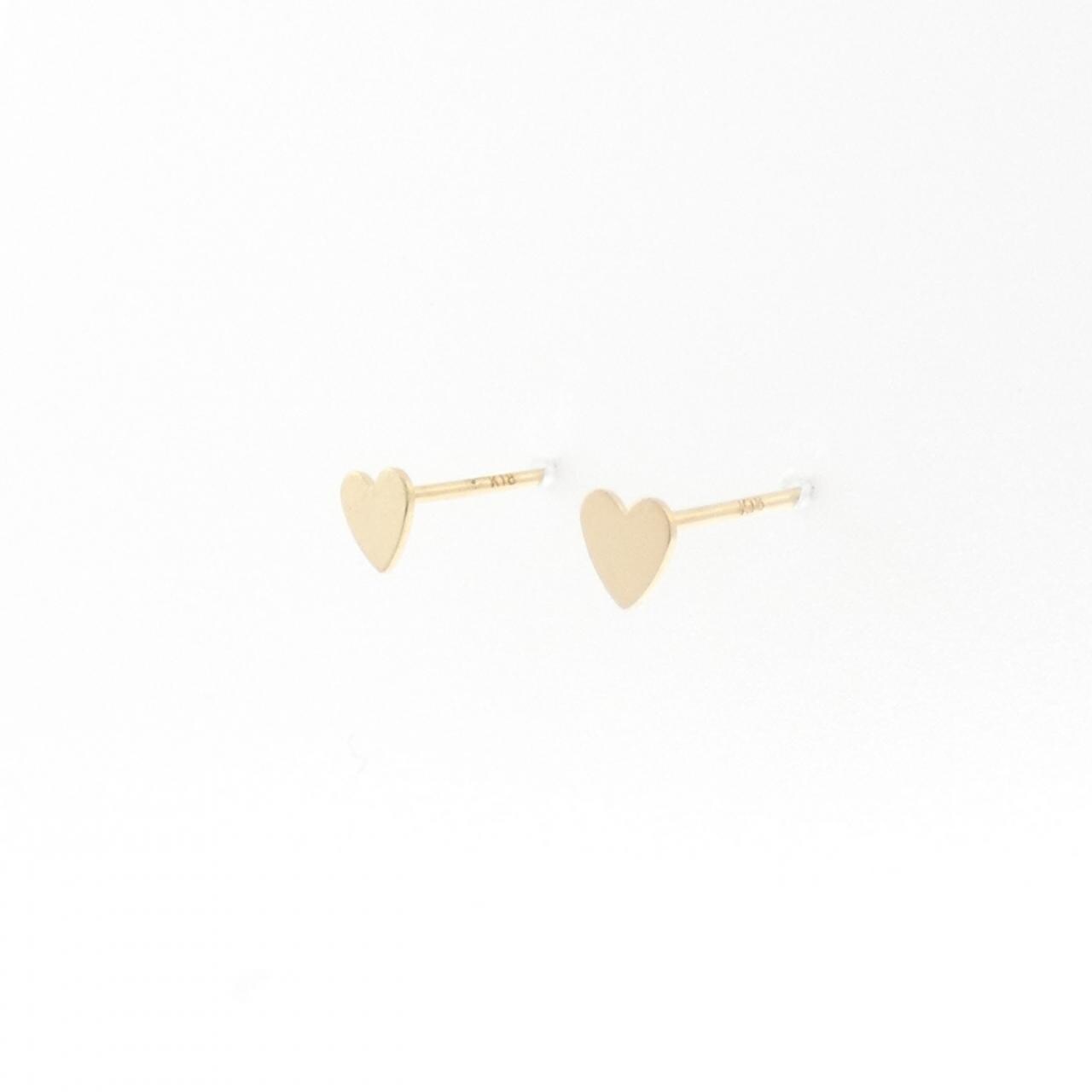 K18YG heart earrings
