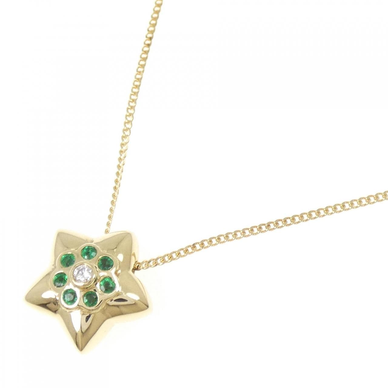 ウノアエレ スター エメラルド ネックレス 0.19CT
