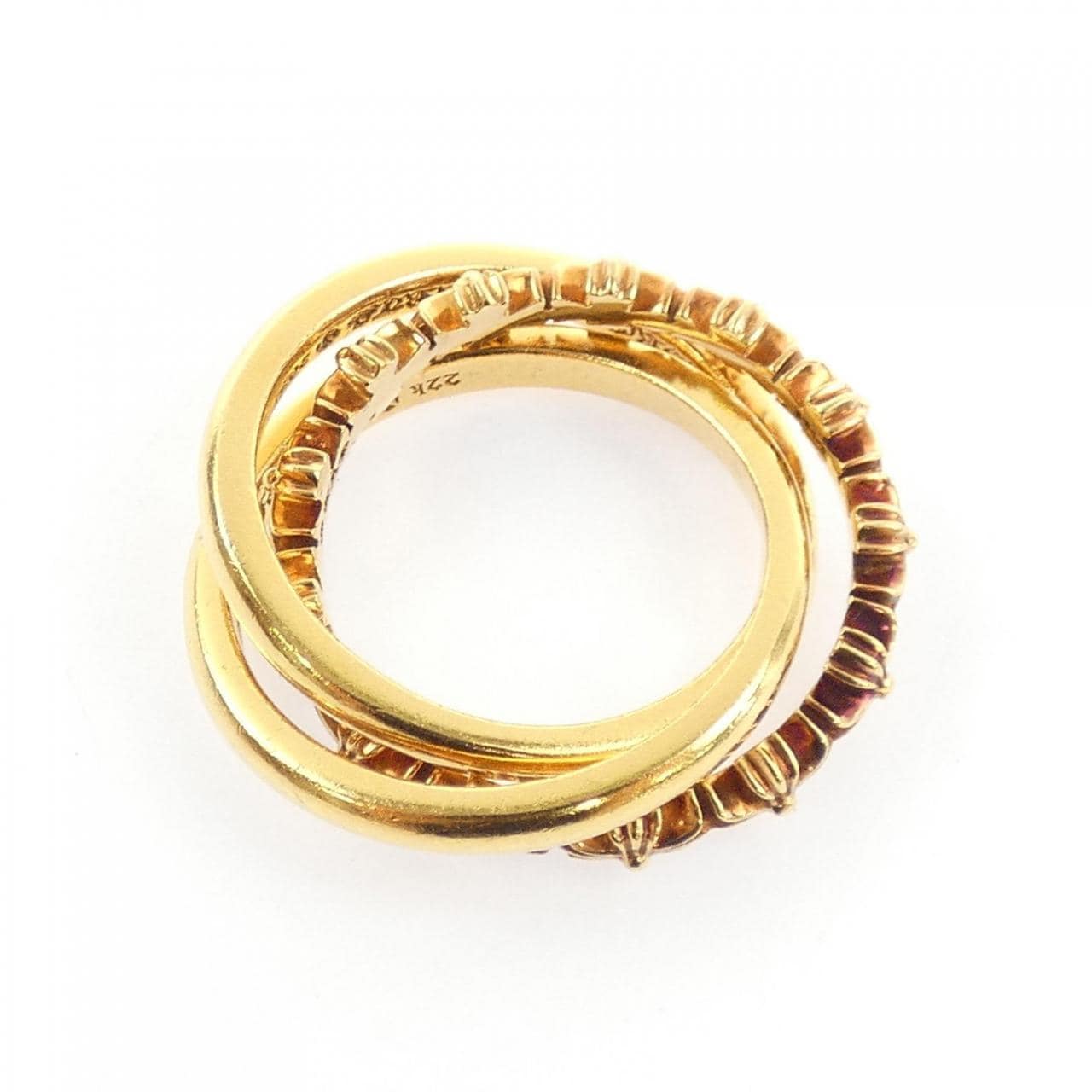 クロムハーツ CHROME HEARTS TINY E CH PLS BAND TRPL GLD 207192004GLDXXX001 RING