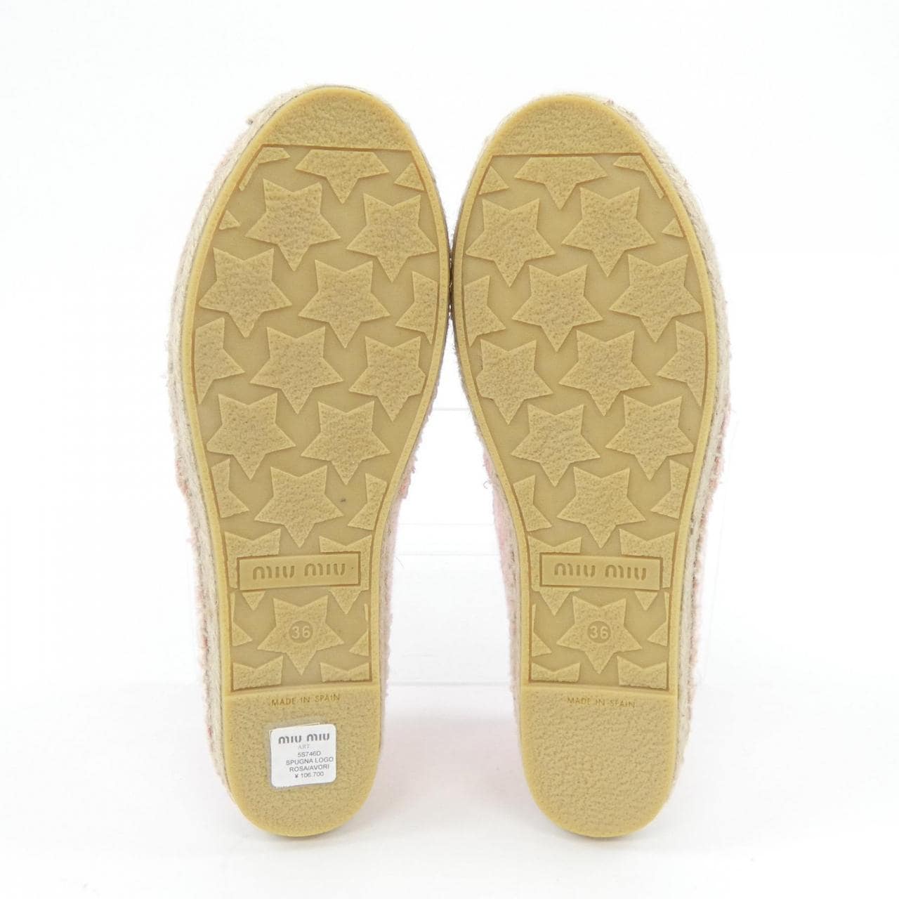 ミュウミュウ MIU MIU ESPADRILLAS SPUGNA LOGO 5S746D シューズ