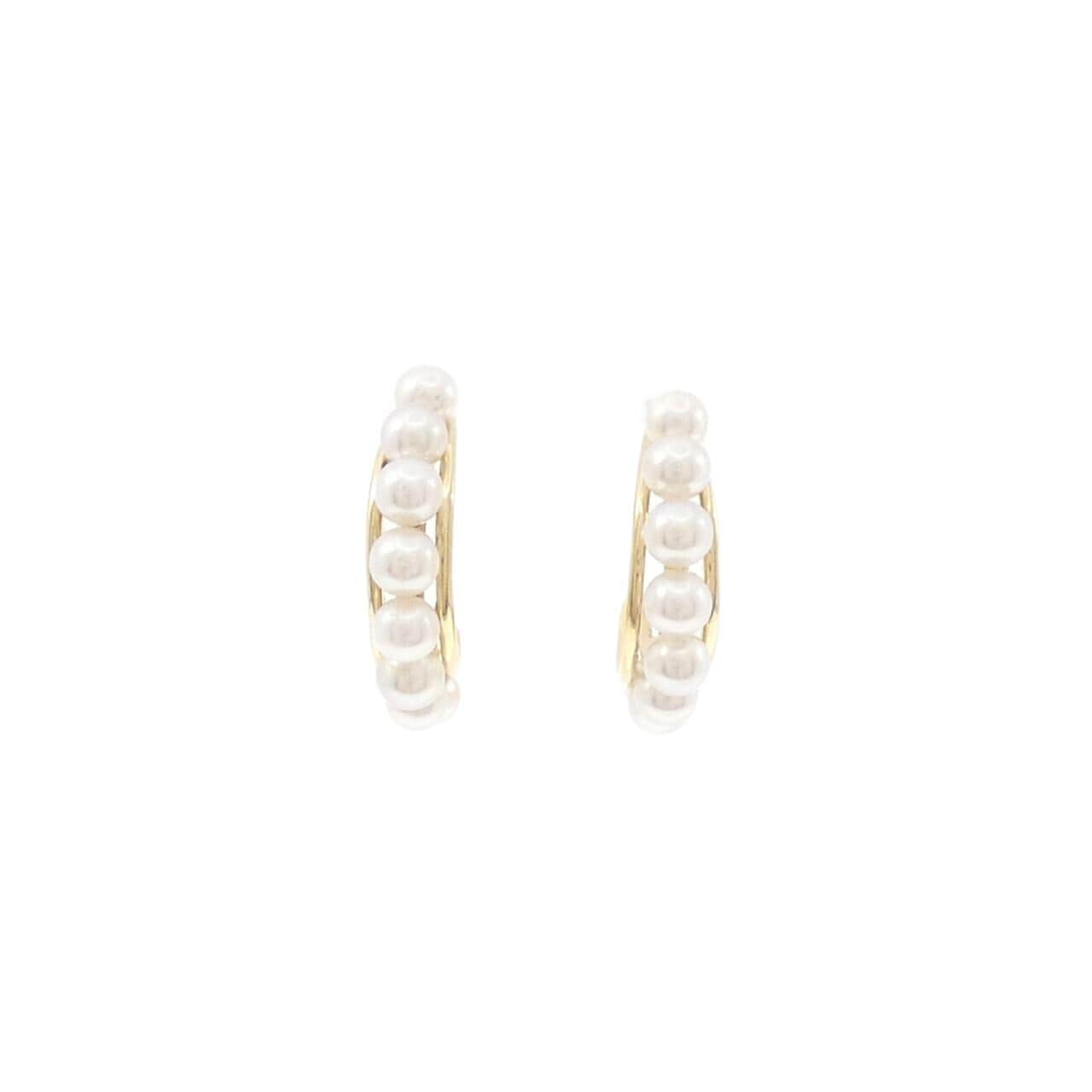 K18YG Akoya pearl earrings