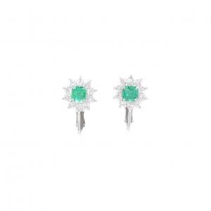 PT850 エメラルド イヤリング 0.72CT