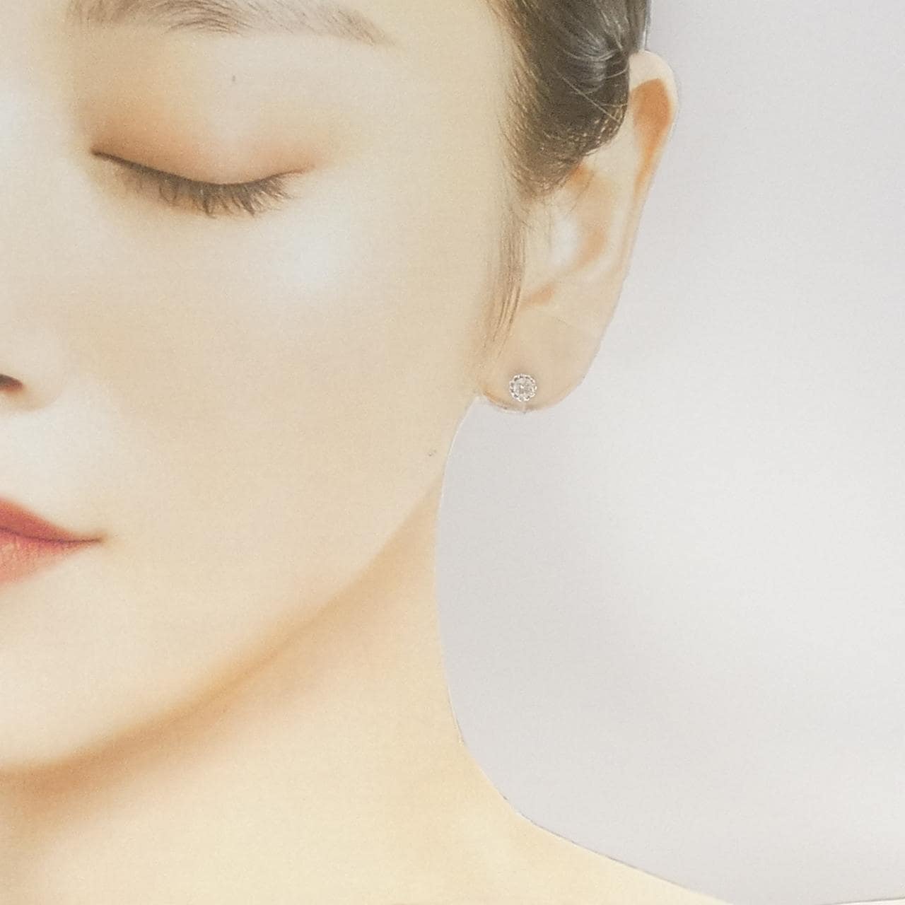 K18WG ダイヤモンド ピアス 0.36CT