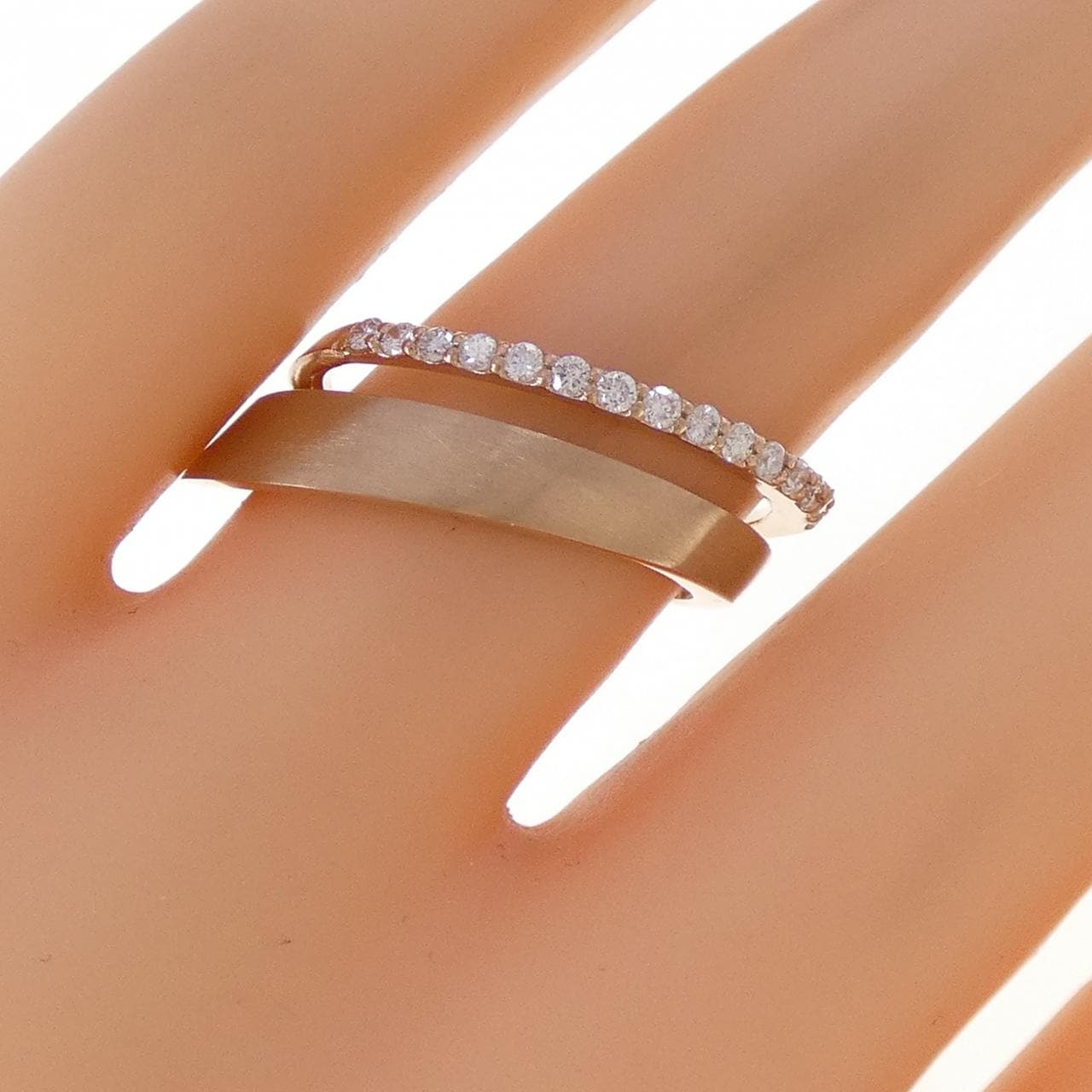 K18PG ダイヤモンド リング 0.22CT