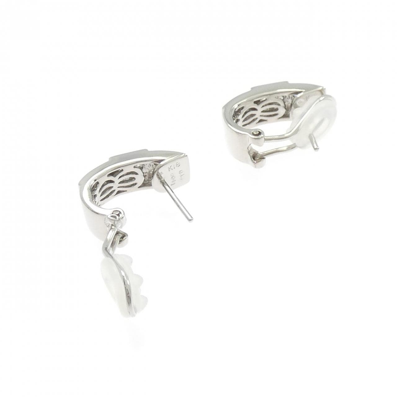 K18WG ダイヤモンド ピアス 0.70CT
