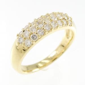K18YG パヴェ ダイヤモンド リング 0.50CT