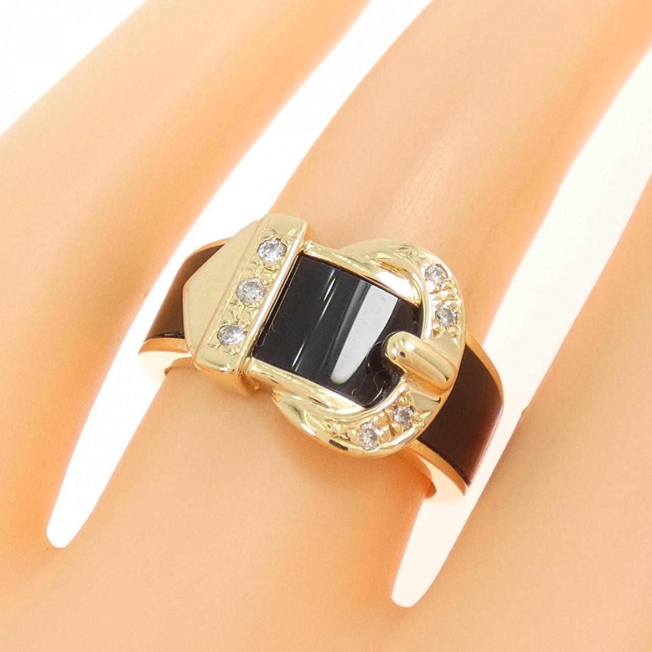 K18YG オニキス リング