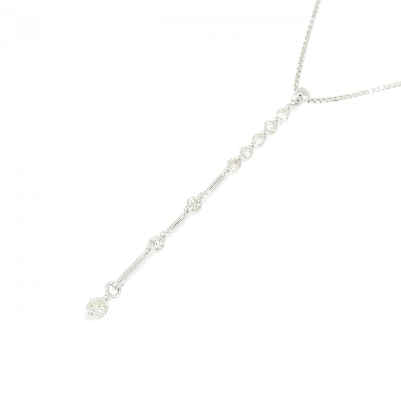 K10WG ダイヤモンド ネックレス 0.15CT