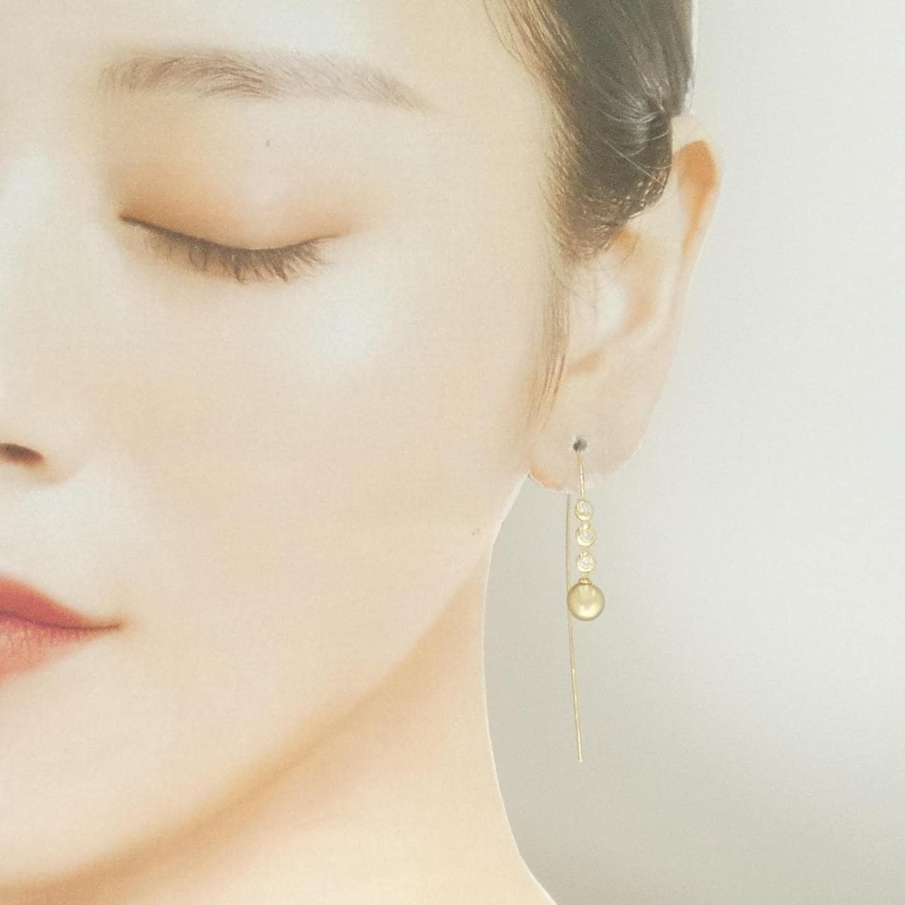 K18YG 白蝶パール ピアス