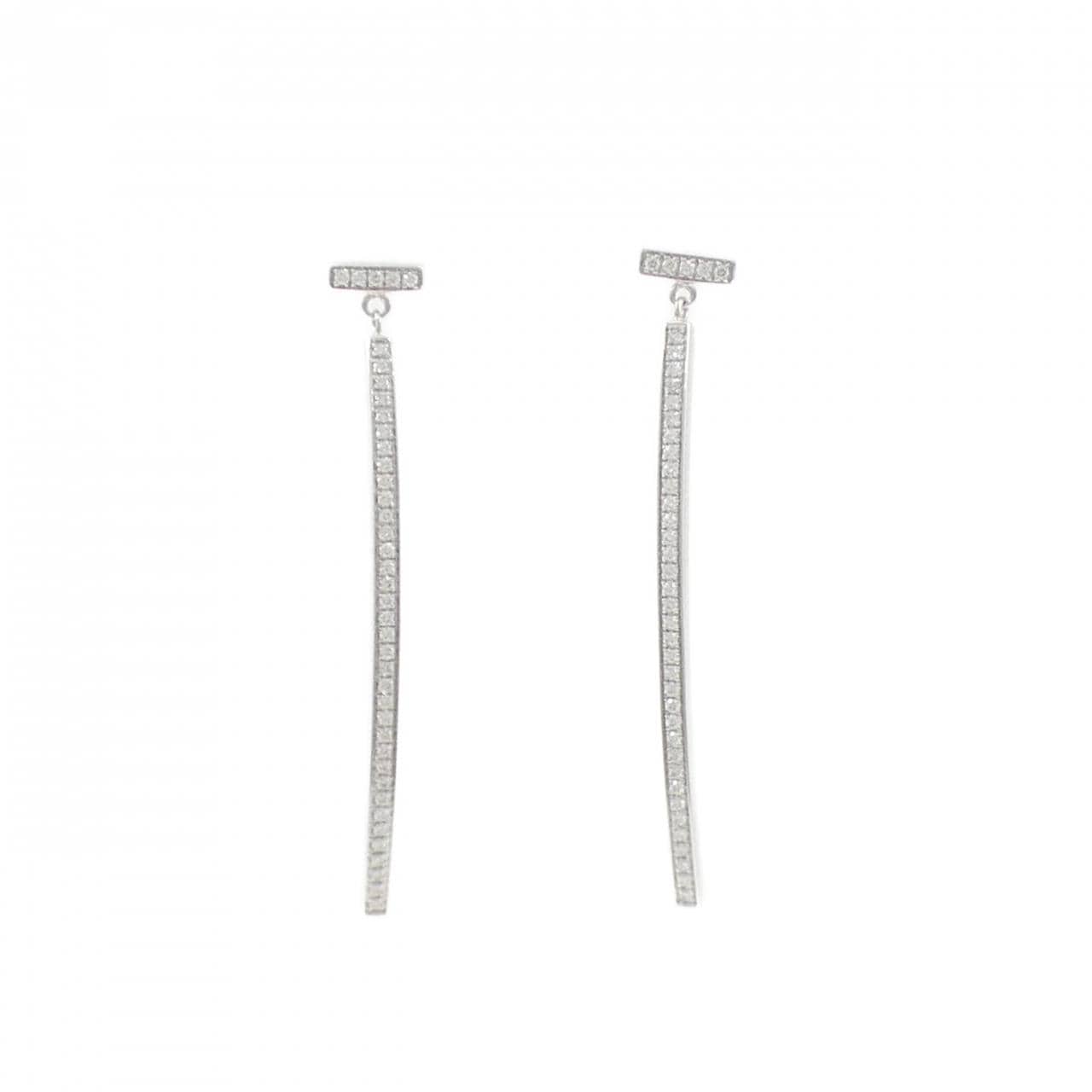 ティファニー Tワイヤー バー ピアス