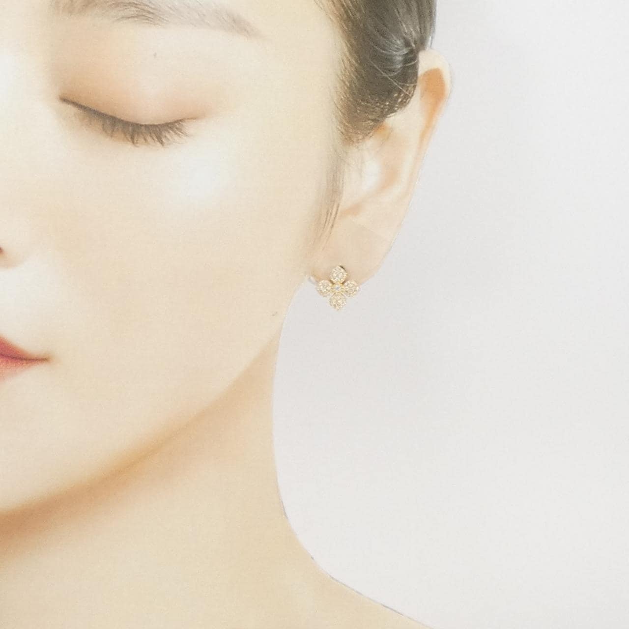 K18YG鑽石耳環 0.42CT